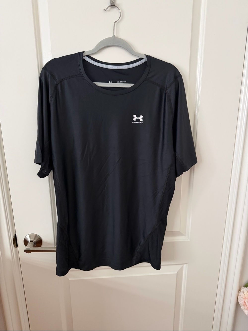 Under Armour Black Short-Sleeve Tech Tee with White Logo